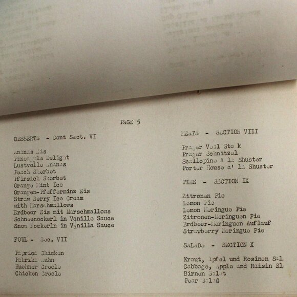 Vintage Selected Recipes The German - - American Women's Club 1950 - Unsearched - Picture 11 of 16